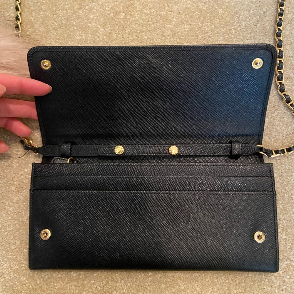 Prada Black Saffiano wallet on chain crossbody - Picture 4 of 10
